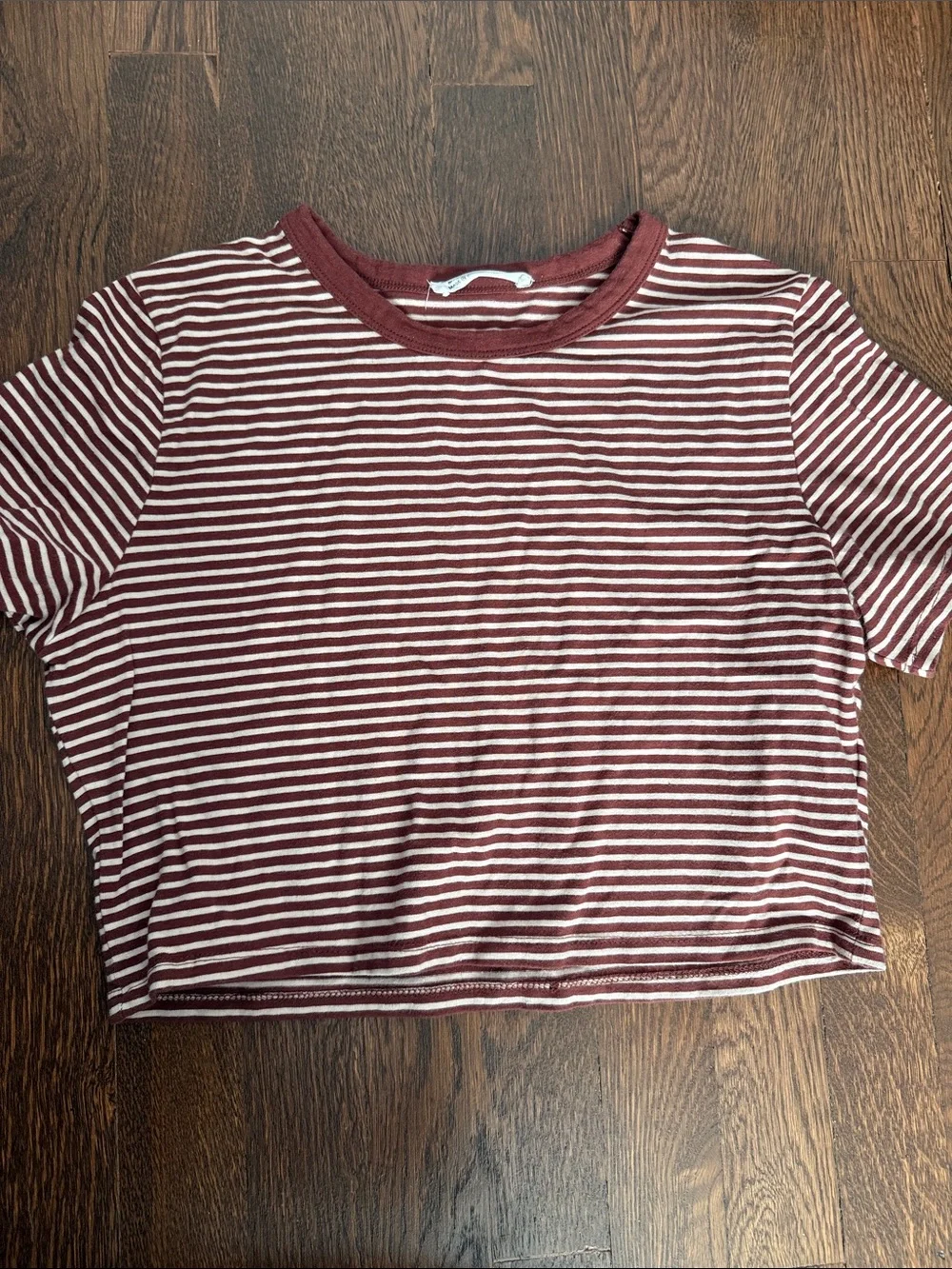striped cotton on crop top